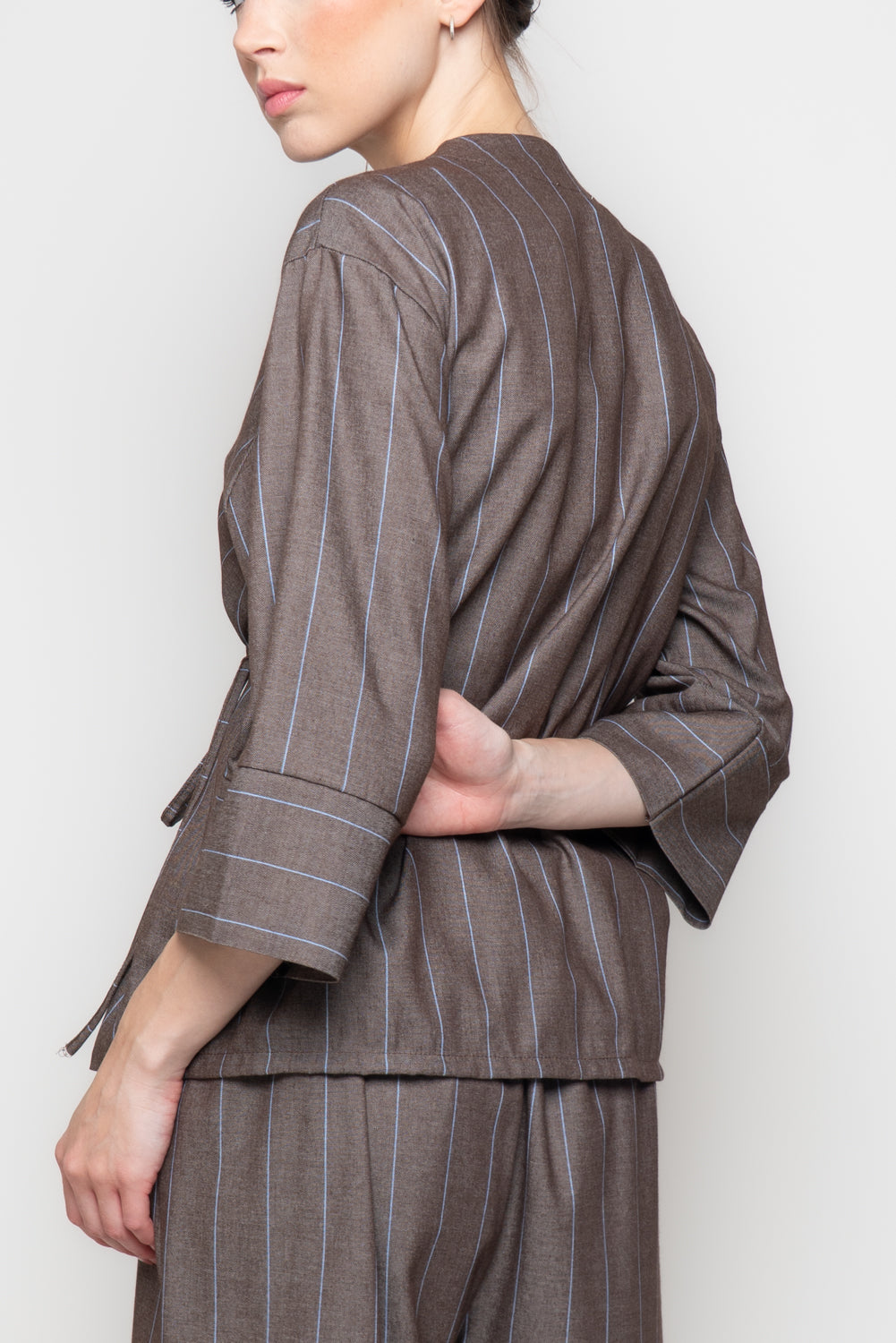 Blusa a Portafoglio Gessata