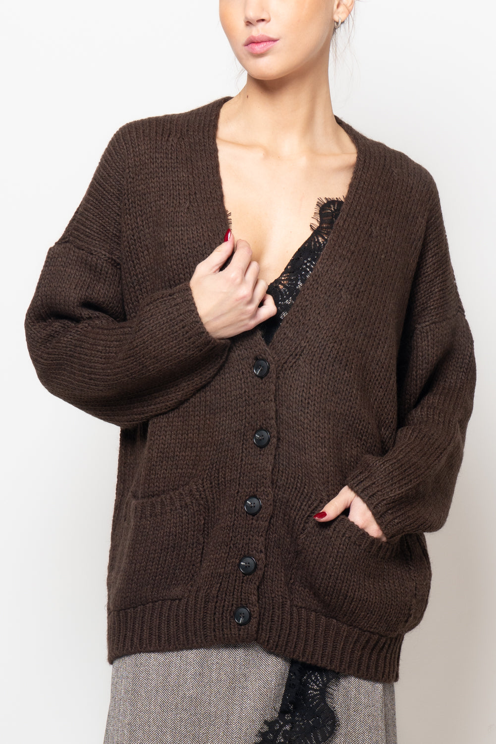 Cardigan con tasche