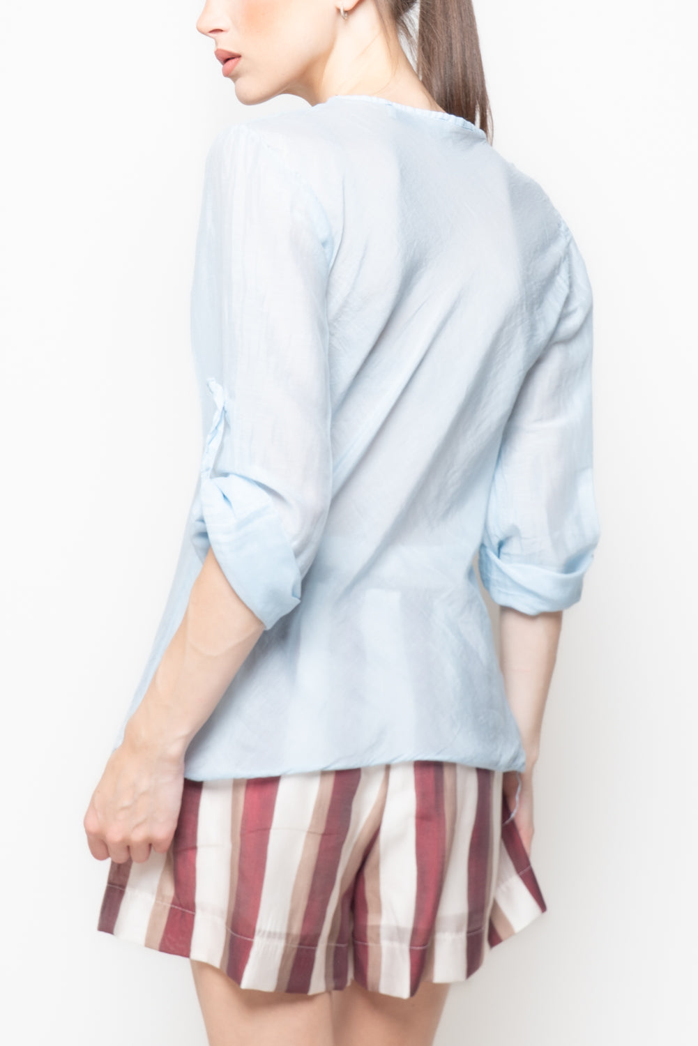 Blusa con Scollo a V e Paillettes