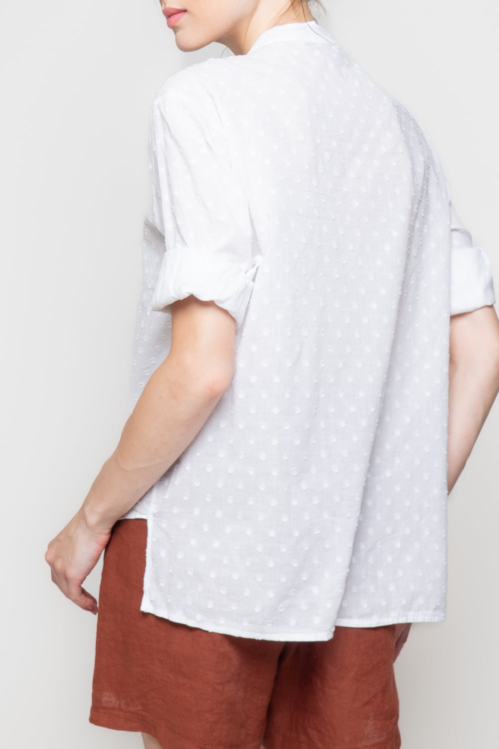 Camicia alla coreana con ricami