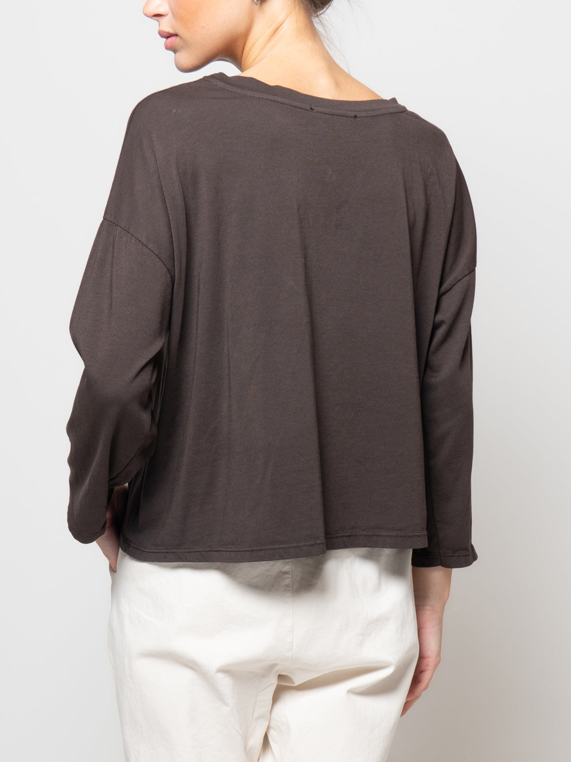 T shirt a manica lunga con tasca