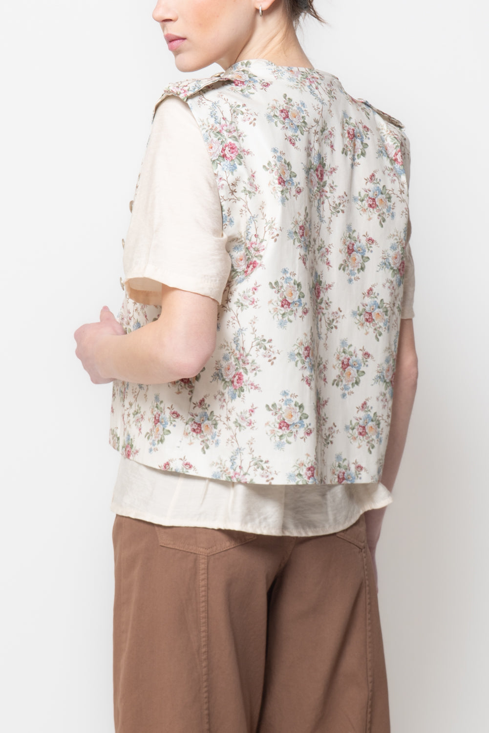 Gilet napoleon a fiori