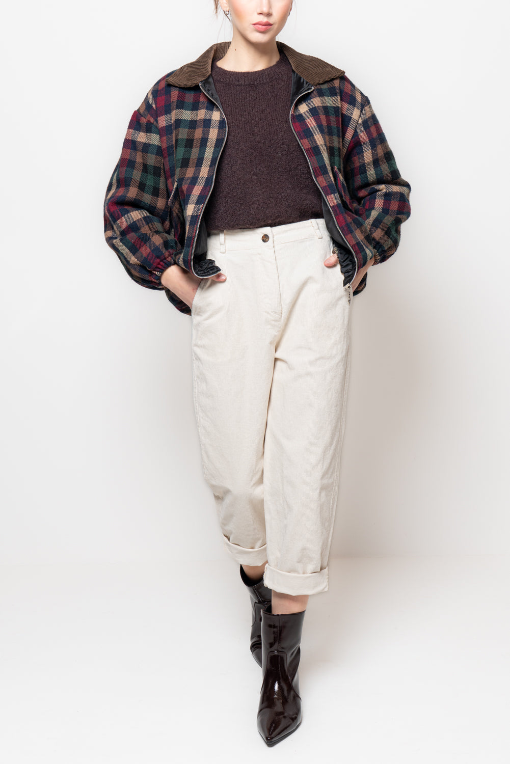 Pantaloni baggy in velluto