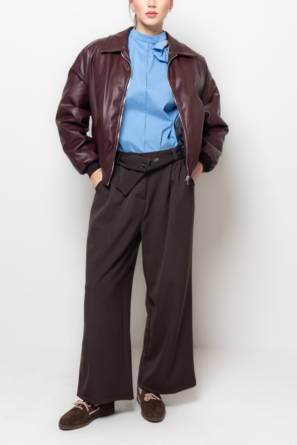 Bomber imbottito in ecopelle