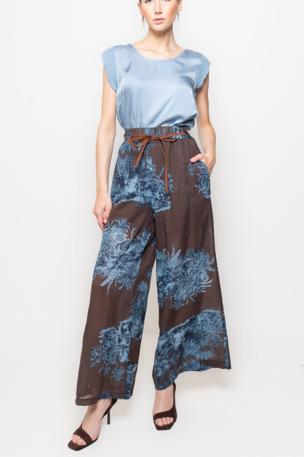 Pantaloni a palazzo in cotone