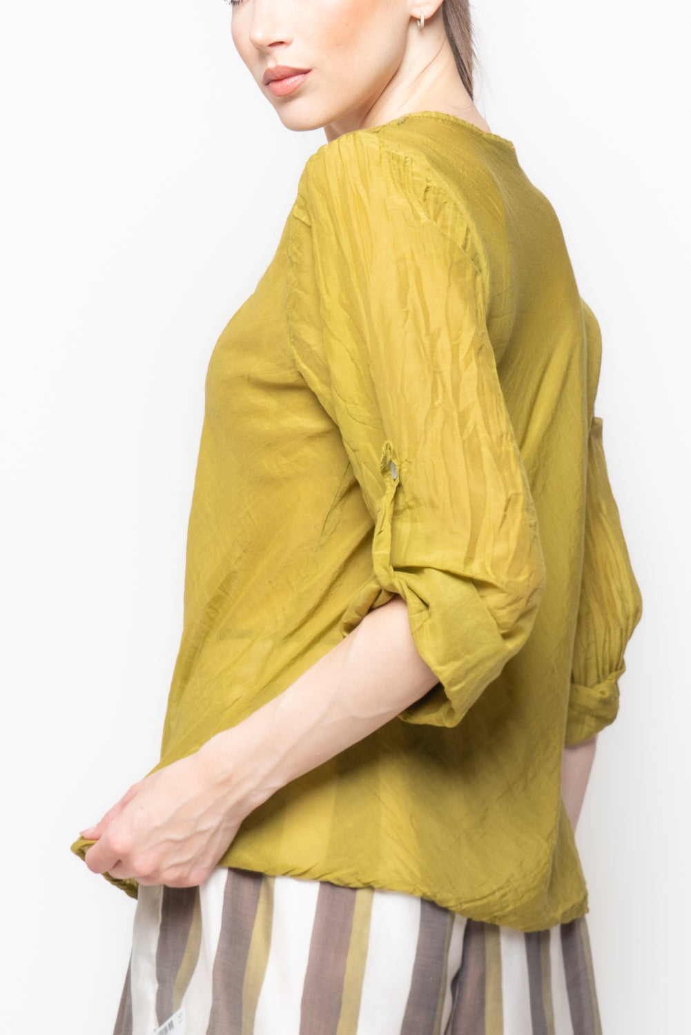 Blusa con Scollo a V e Paillettes