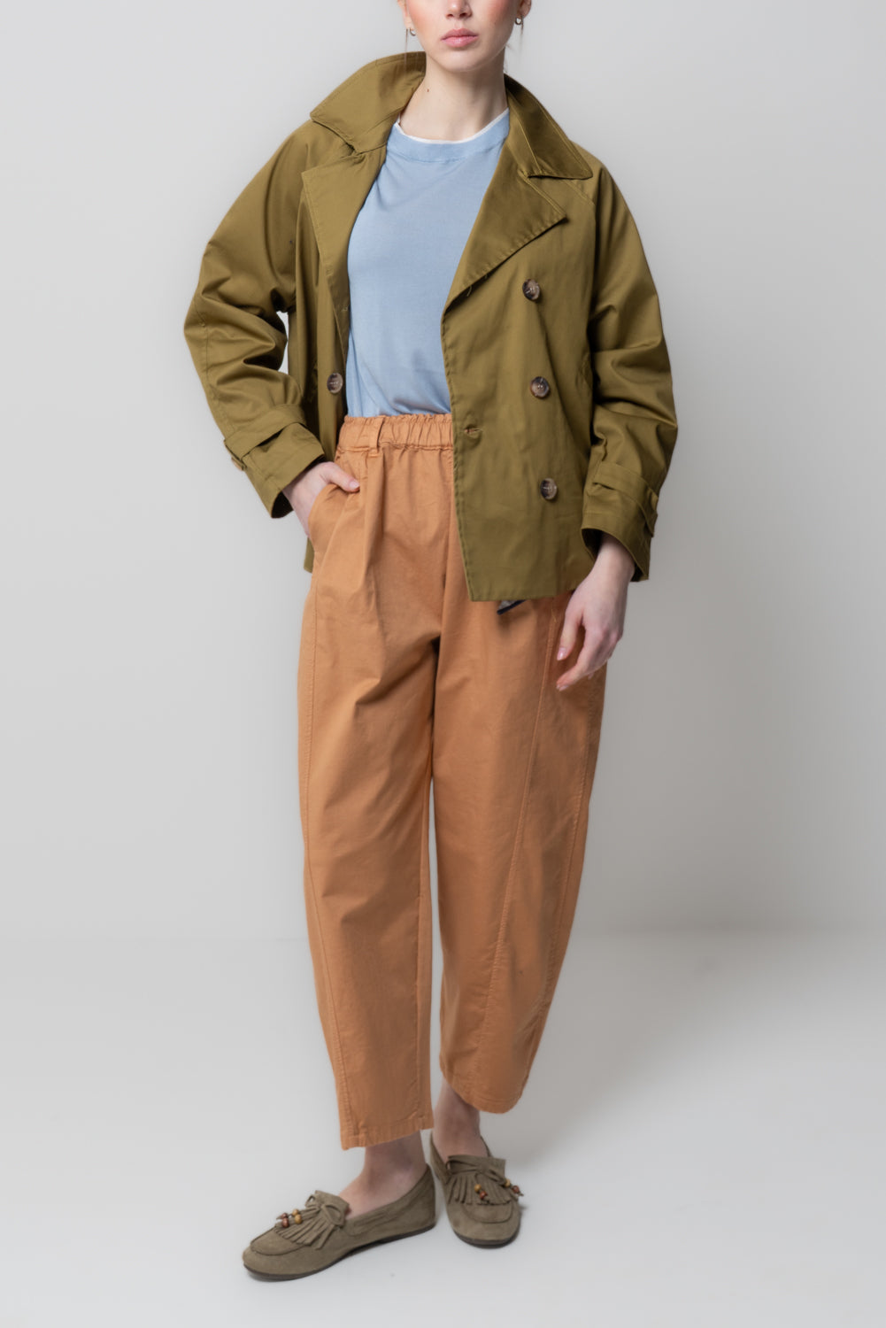 Giacca Cropped Doppiopetto