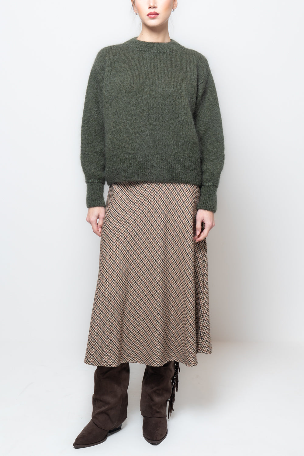 Maglia con pailettes sul polsino