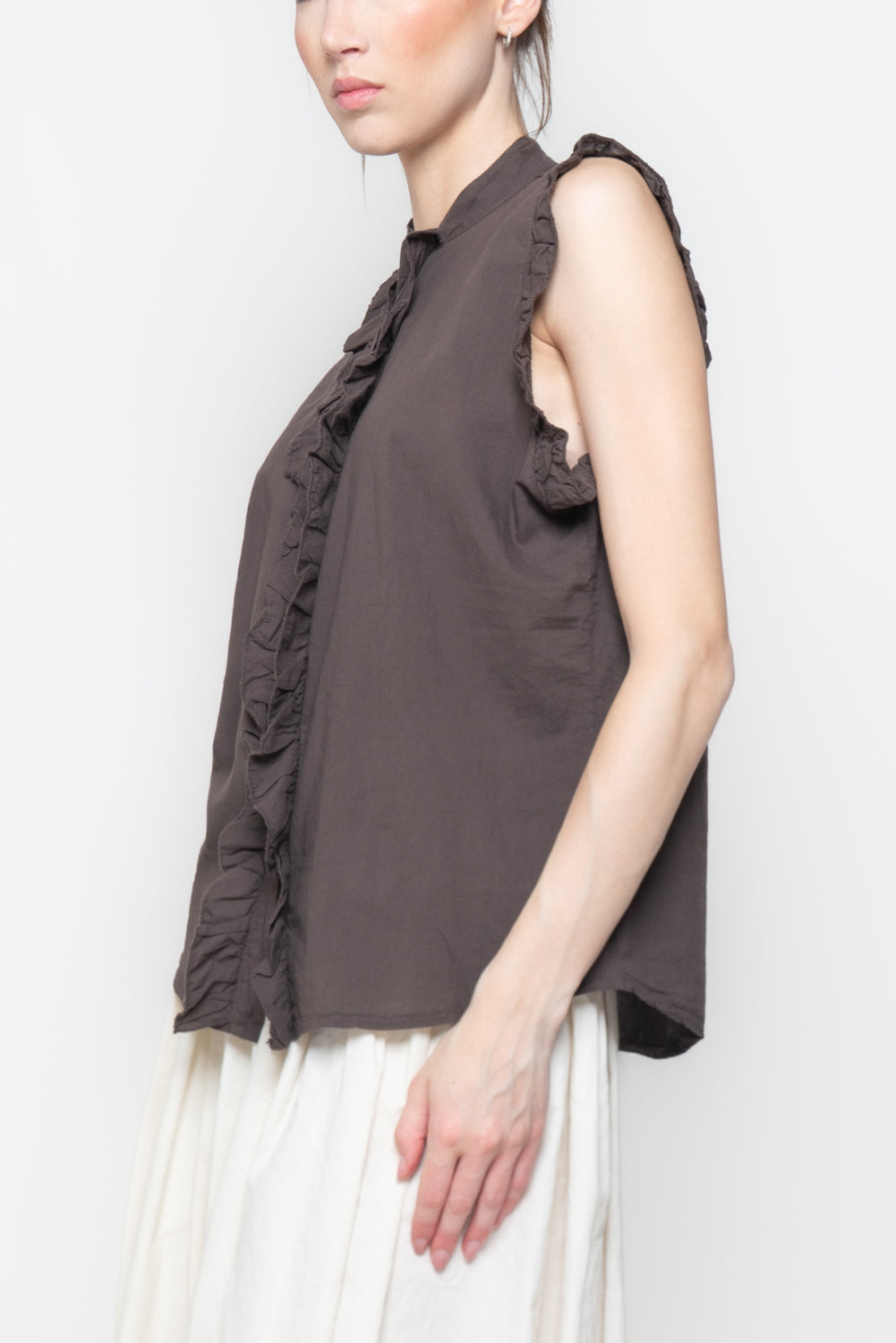 Camicia con rouches