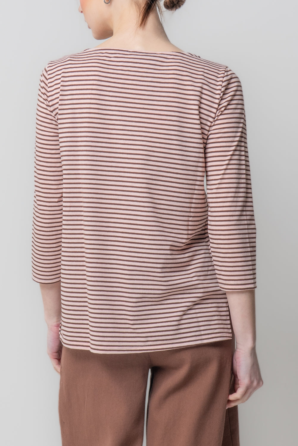 Maglia a Righe Sottili con Spacchetti