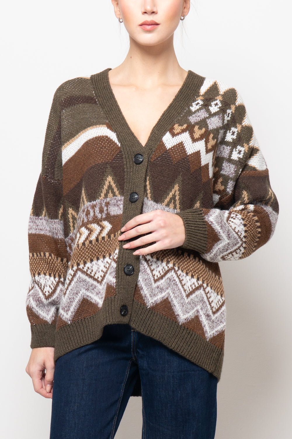 Cardigan fantasia etnica