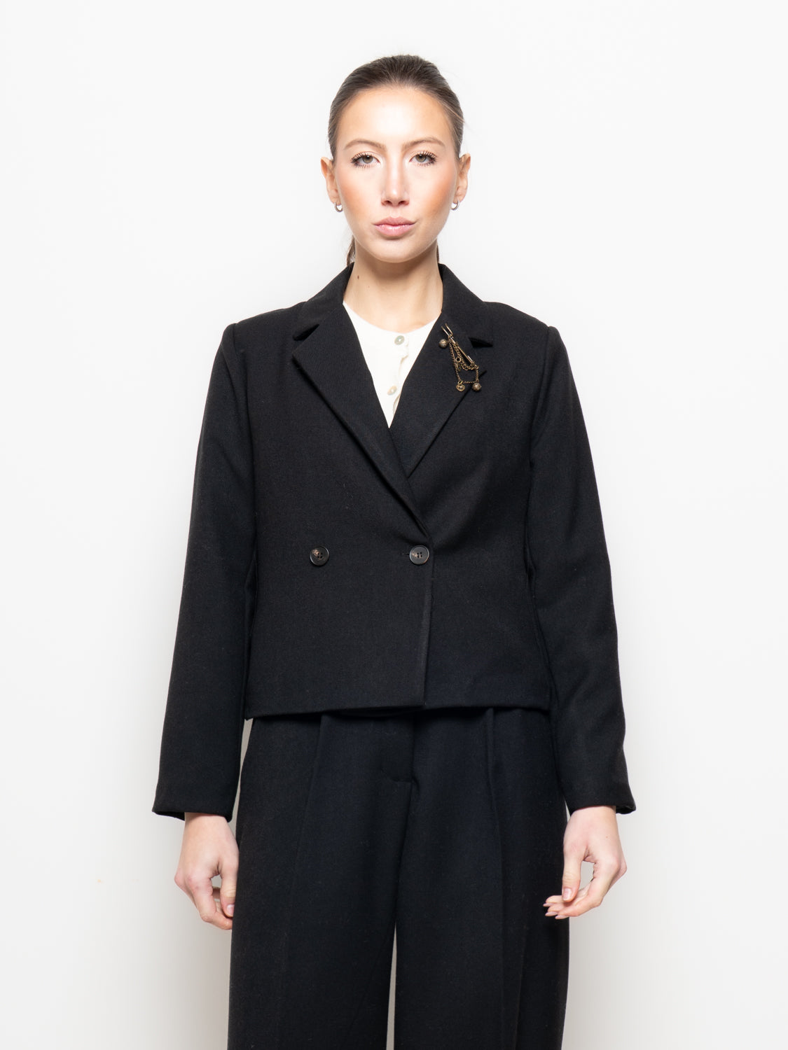 Blazer corto doppiopetto