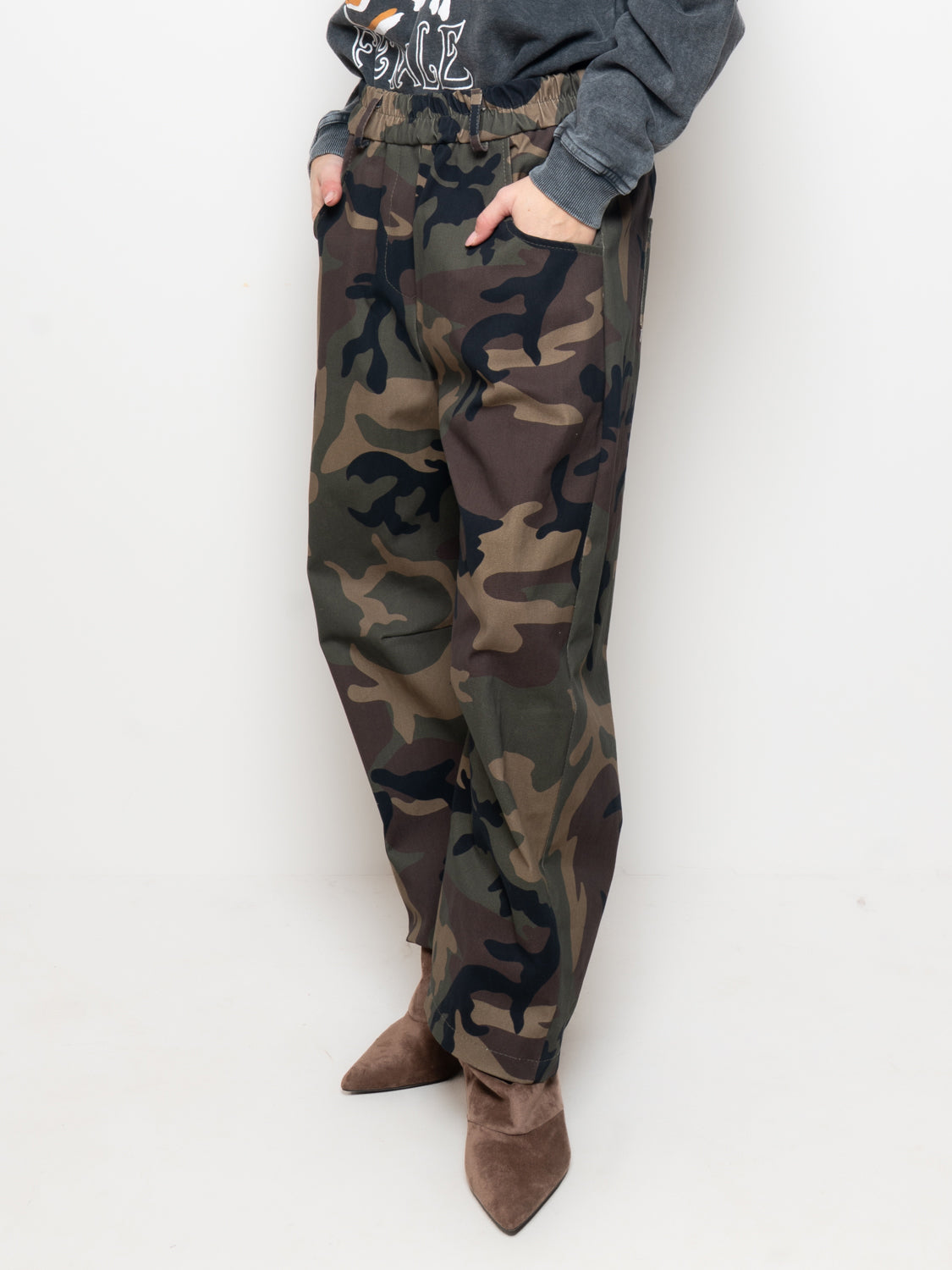 Pantalone jogger mimetico