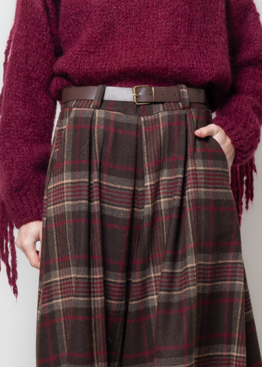 Pantaloni a quadri in flanella