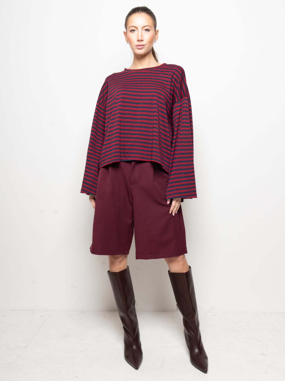 Maglia oversize righe