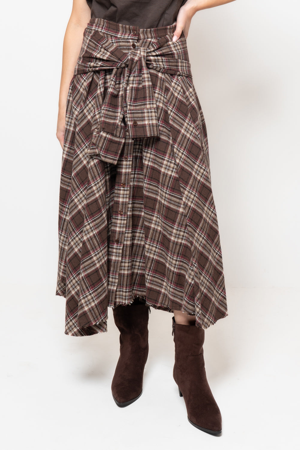 Gonna a quadri con fusciacca