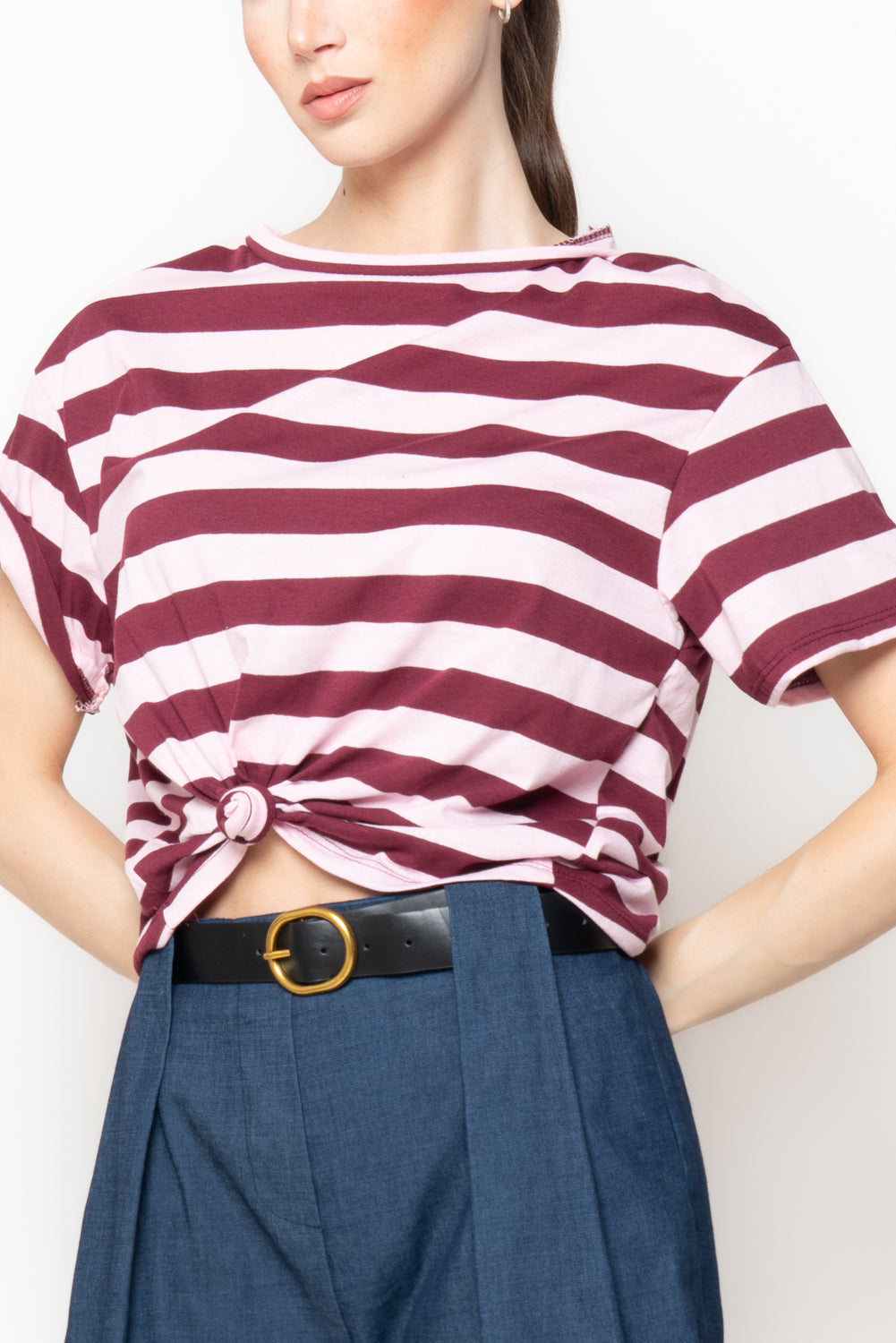 T-shirt a Righe bicolore