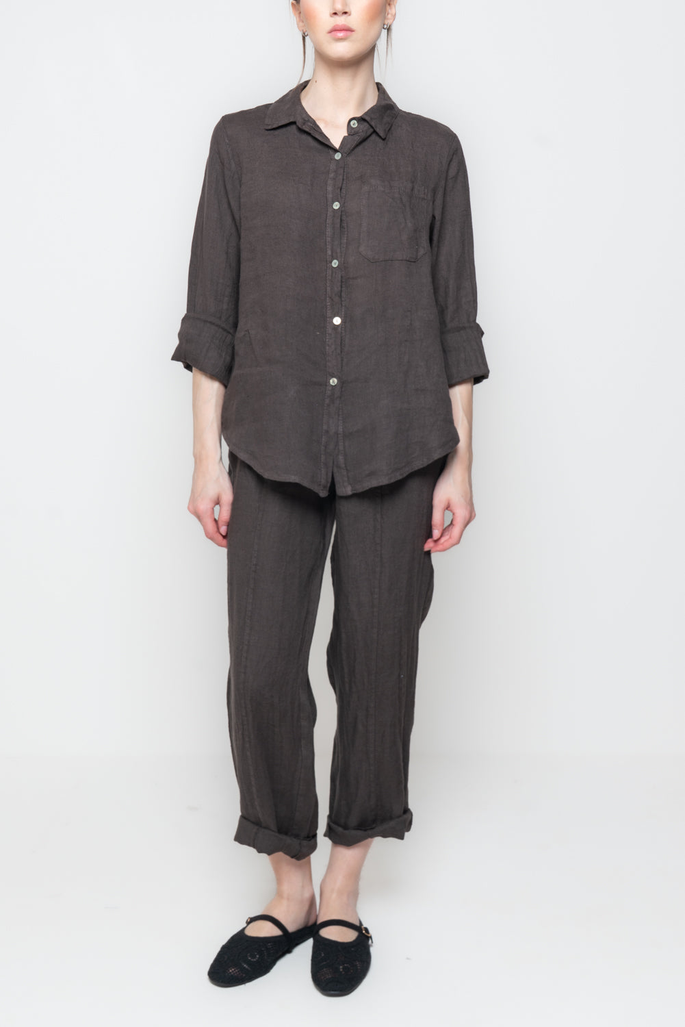 Camicia in Lino con Taschino