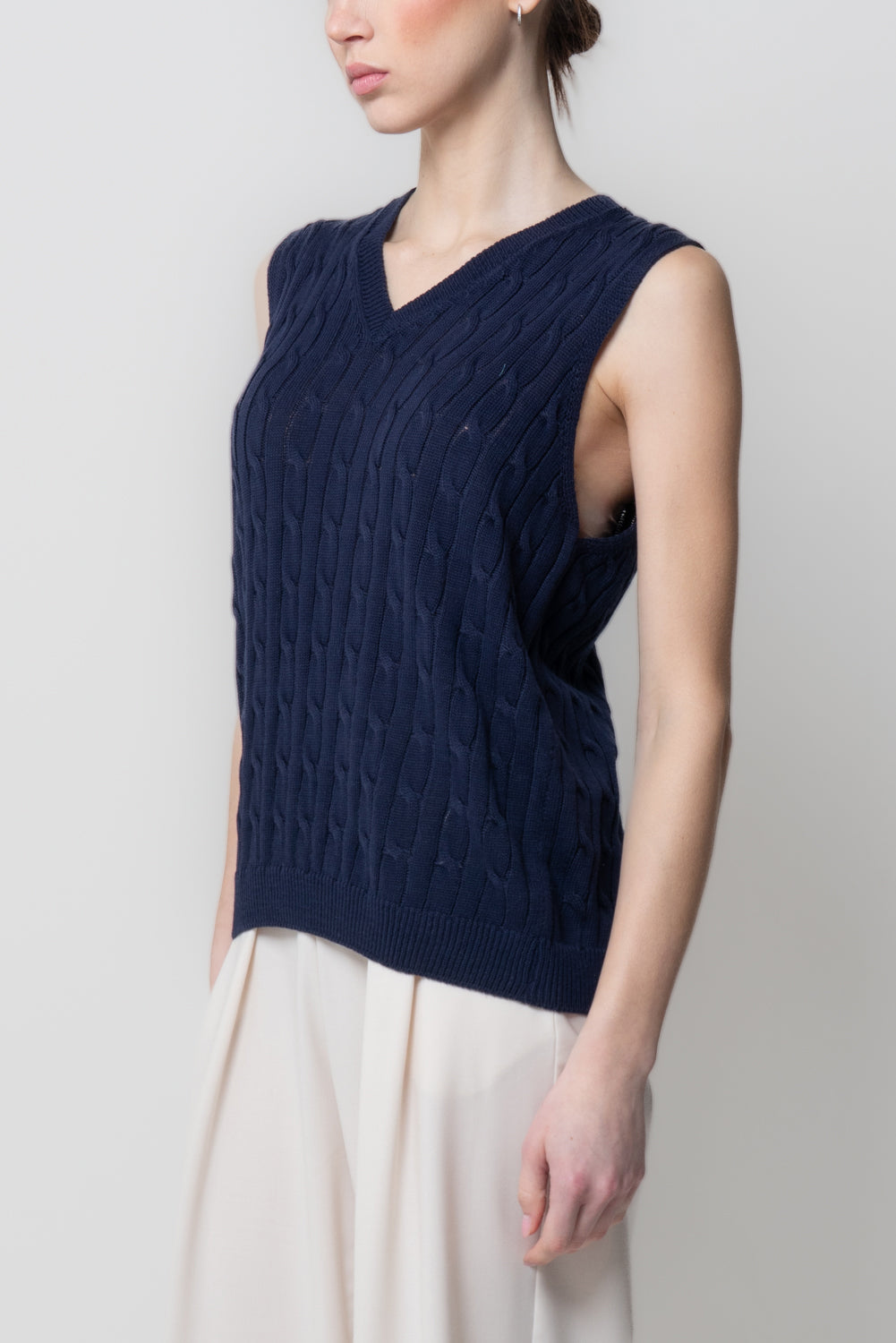 Gilet in Maglia a Trecce