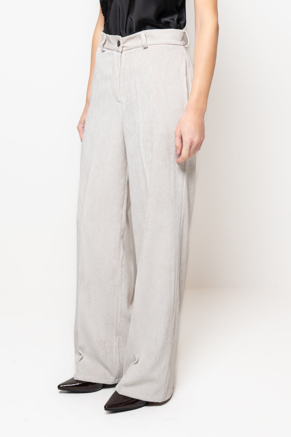 Pantaloni in velluto a palazzo