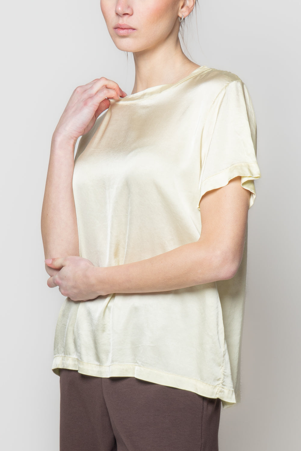 T shirt in satin