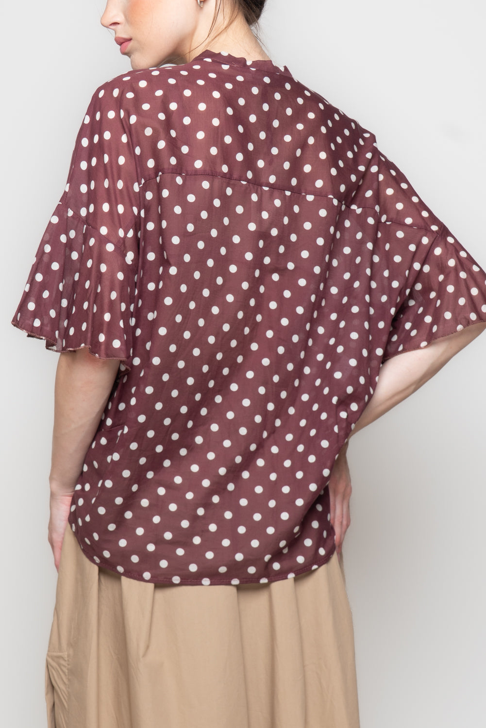 Camicia in mussola con Stampa a Pois
