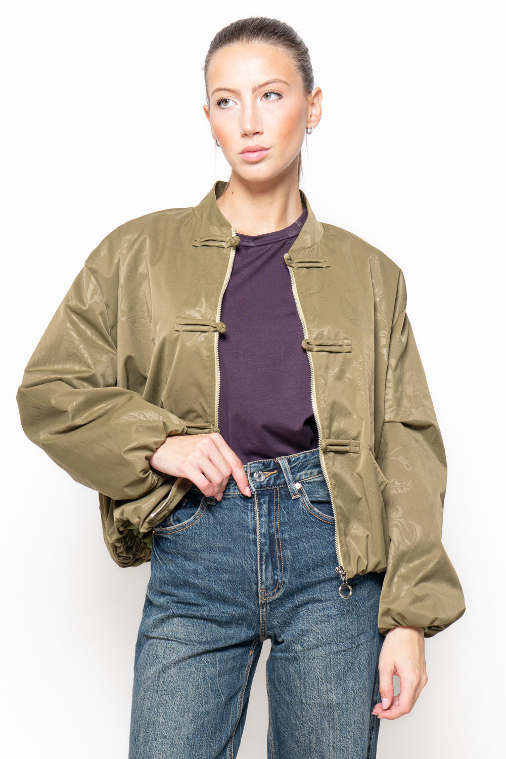 Giacca stile orientale con chiusura a nodini