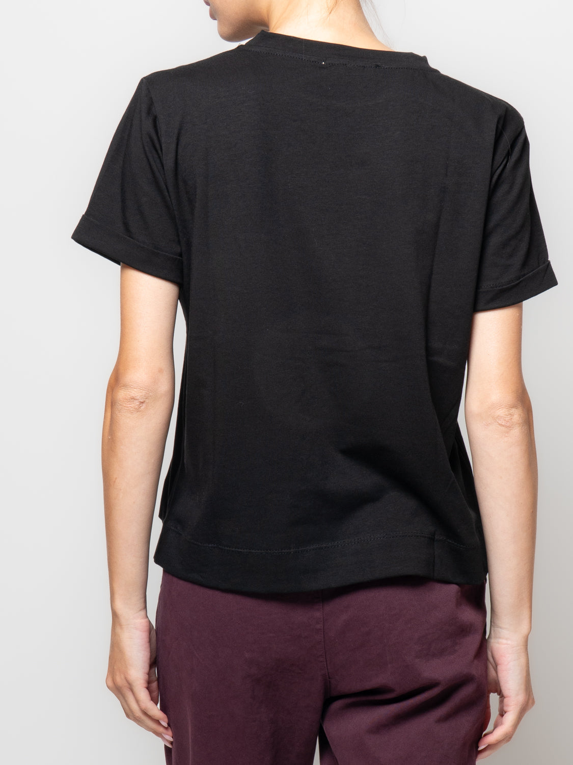 T-shirt con risvolto sulla manica