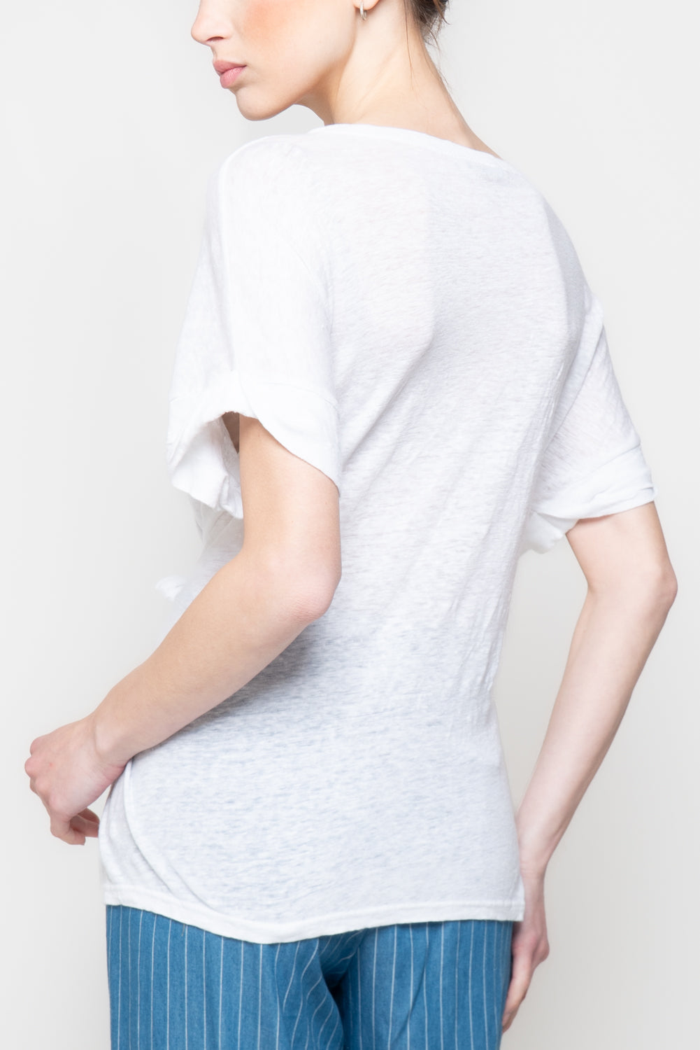 Maglia in 100% Lino con fusciacca
