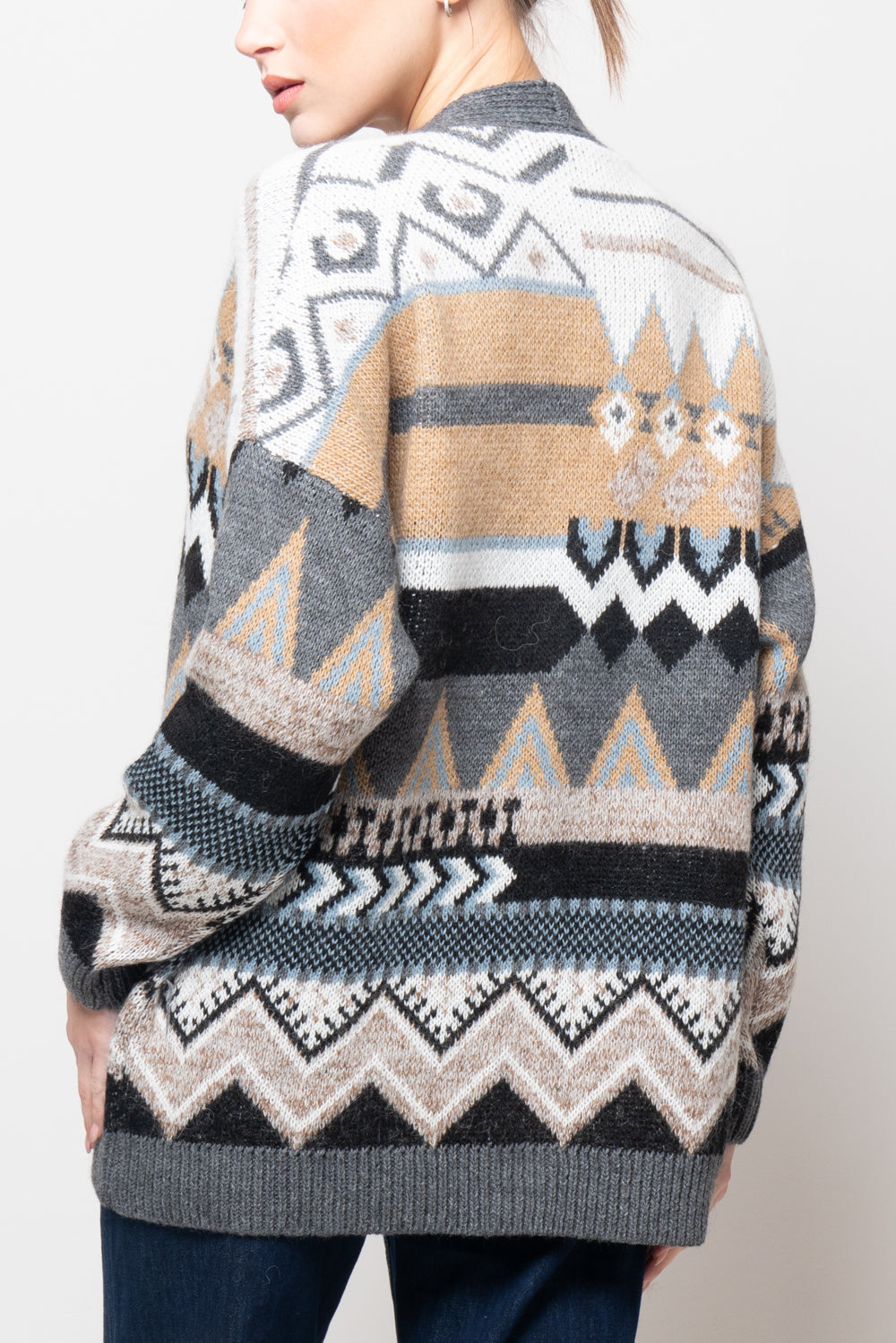 Cardigan fantasia etnica