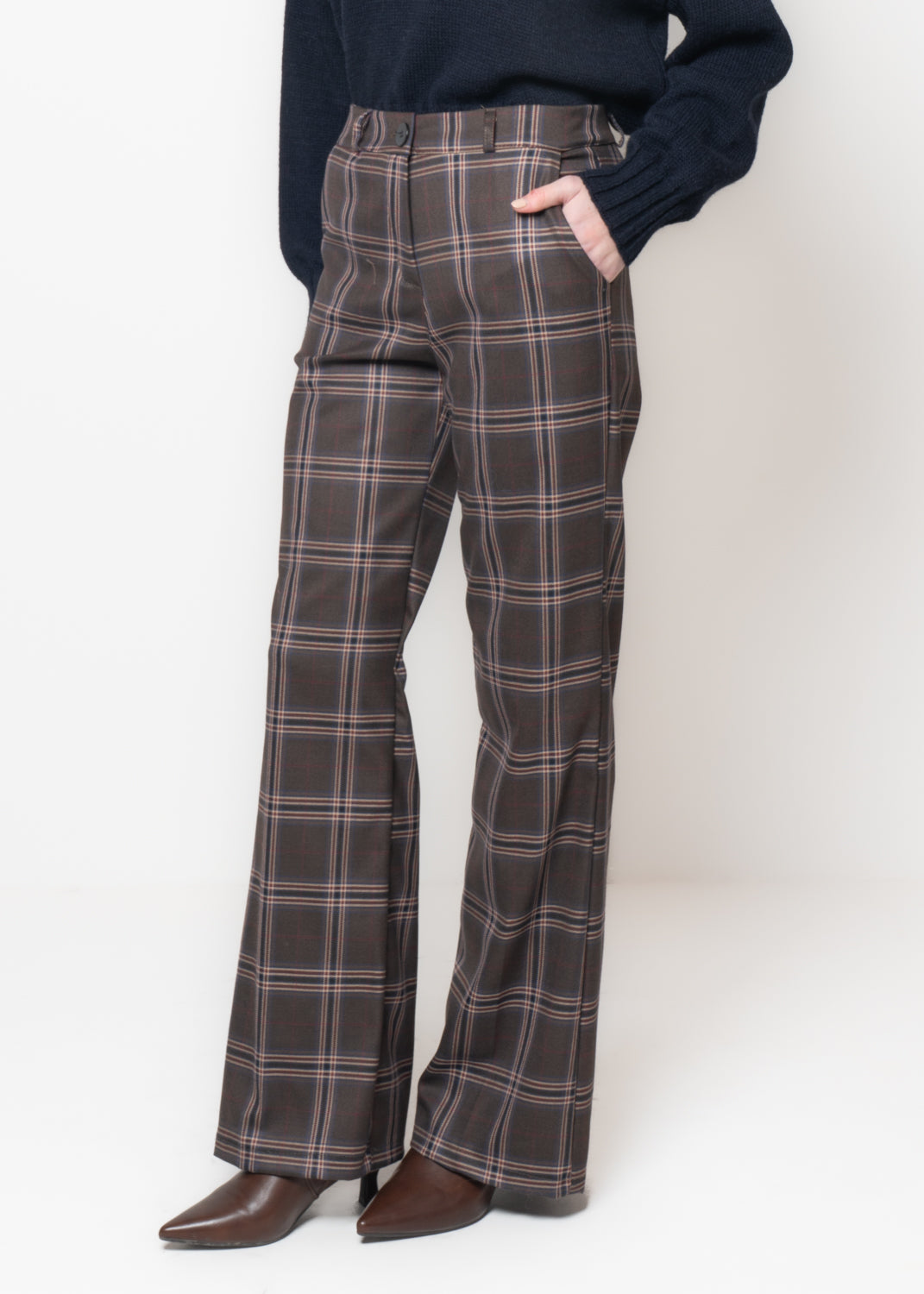 Pantaloni a palazzo a quadri