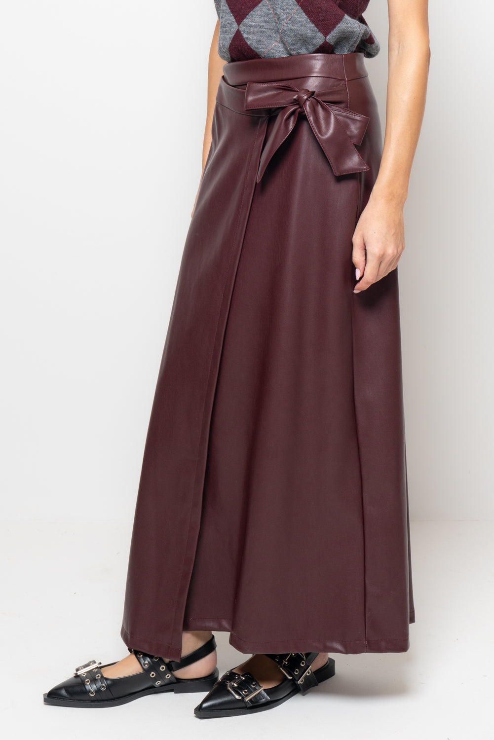 Gonna a portafoglio in similpelle