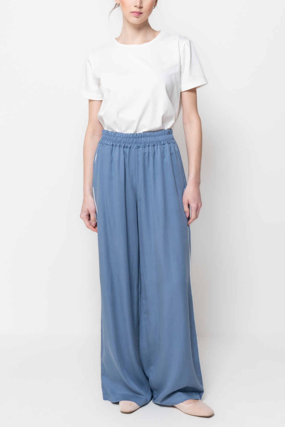 Pantalone Soft con Banda Laterale