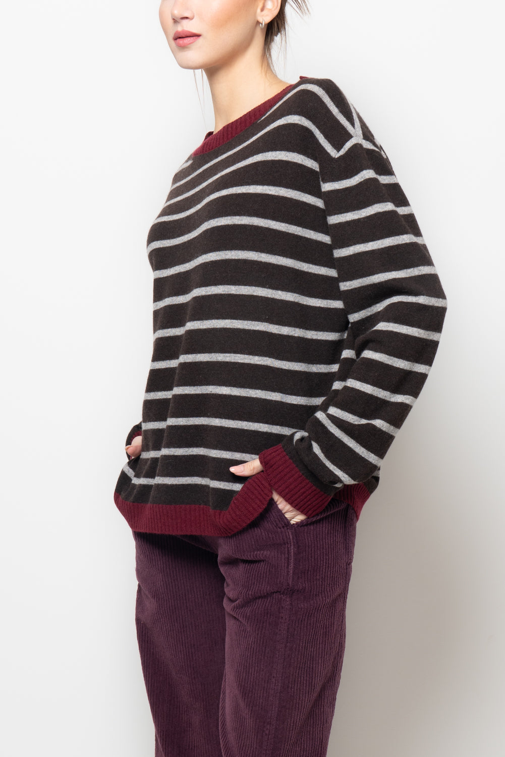 Maglia a scatola a righe