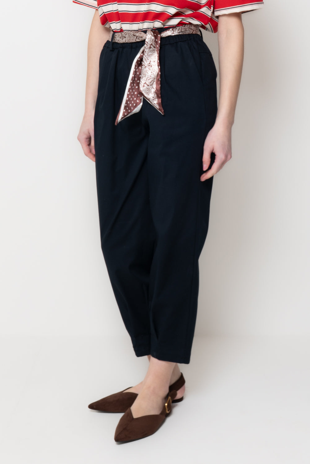 Pantaloni con Cintura Foulard