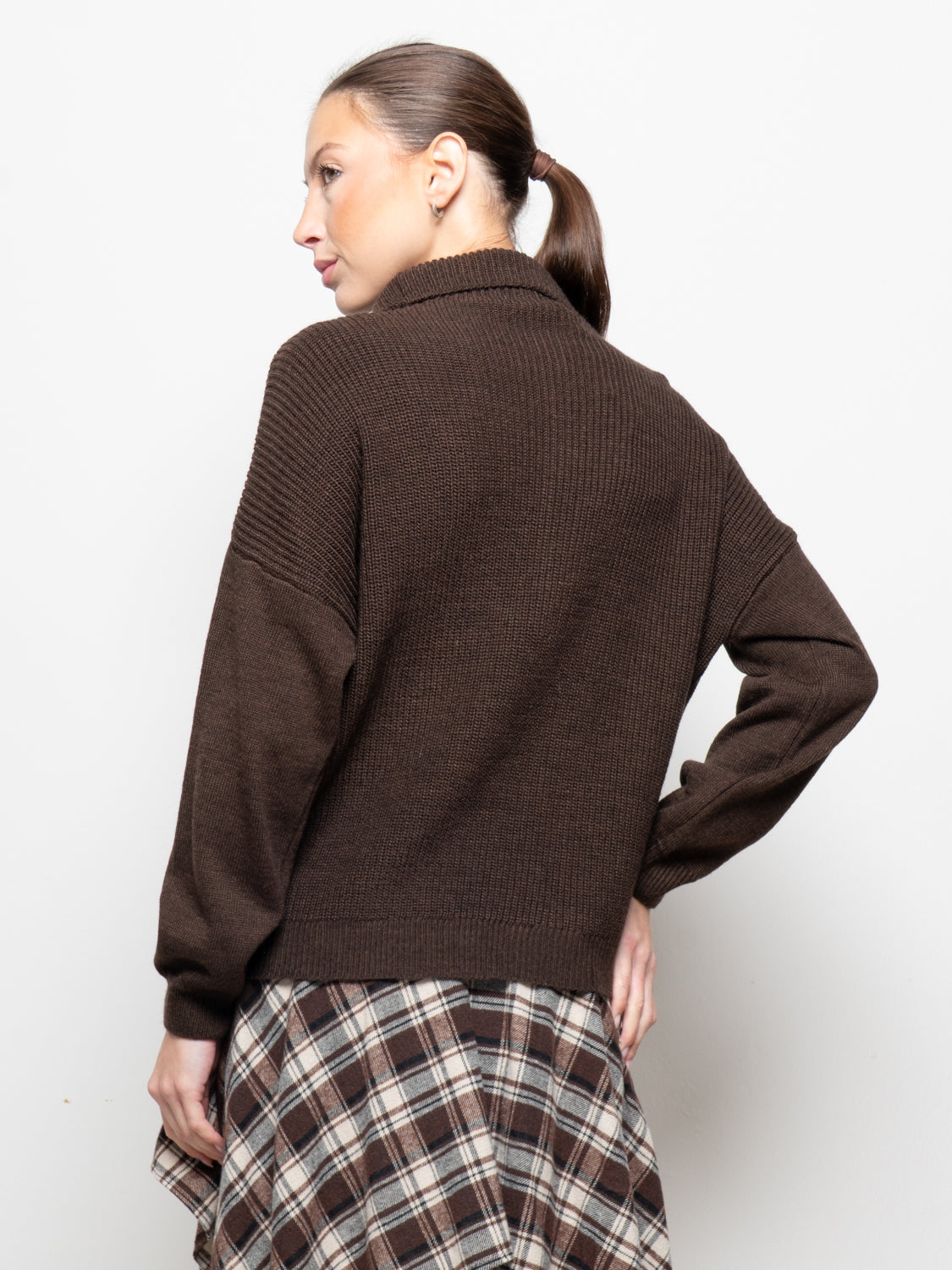 Maglione con collo a zip