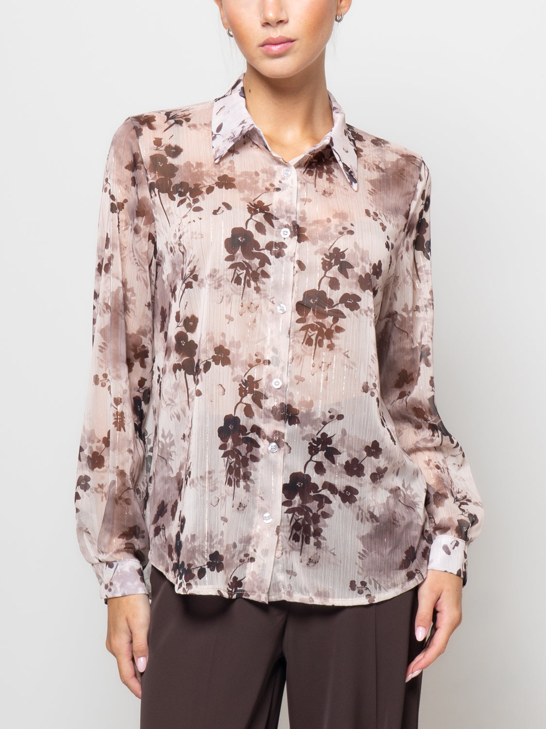 Camicia fantasia in filo di lurex