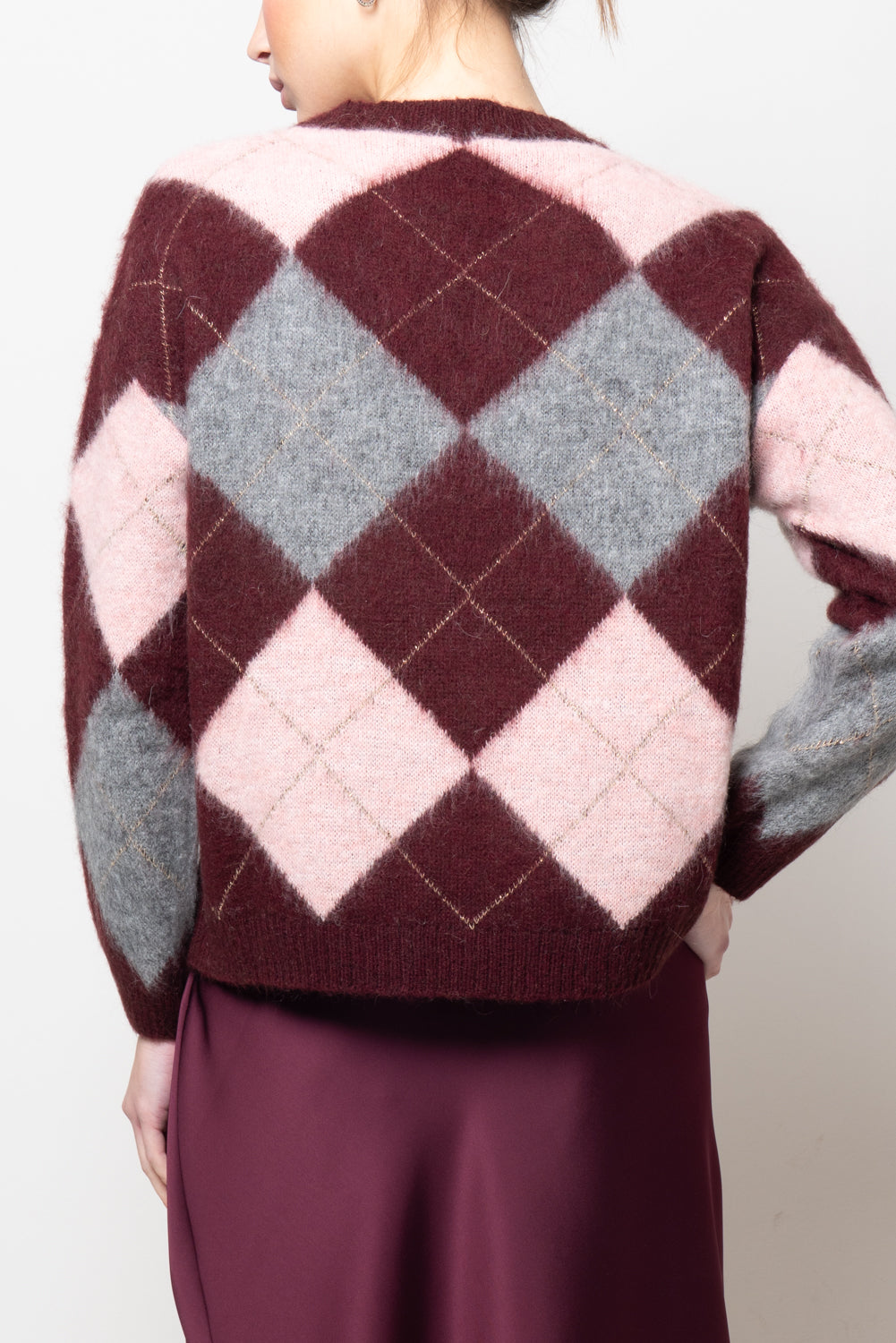 Maglia a rombi garzata