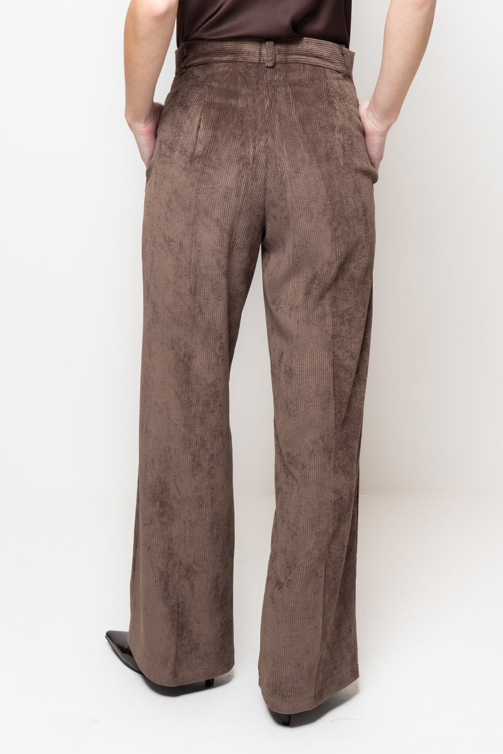 Pantaloni in velluto a palazzo