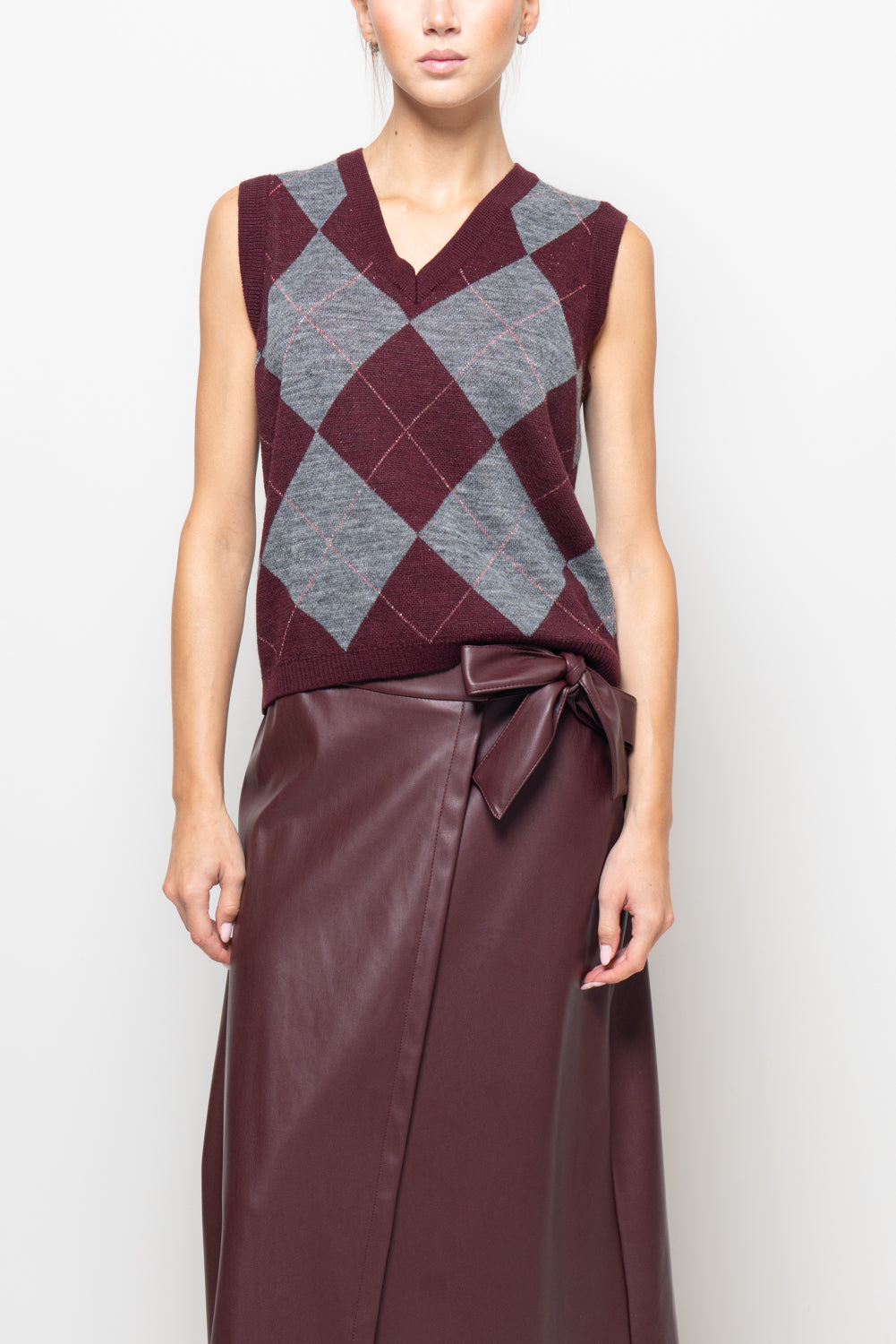 Gilet a rombi a corpetto