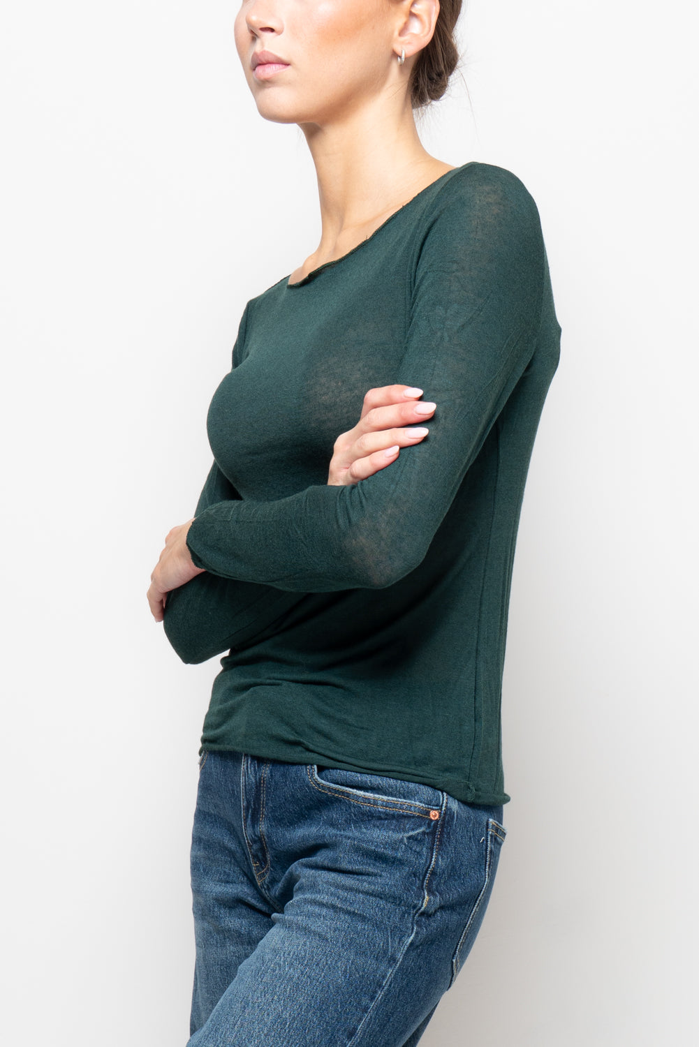 T shirt in misto cashmere