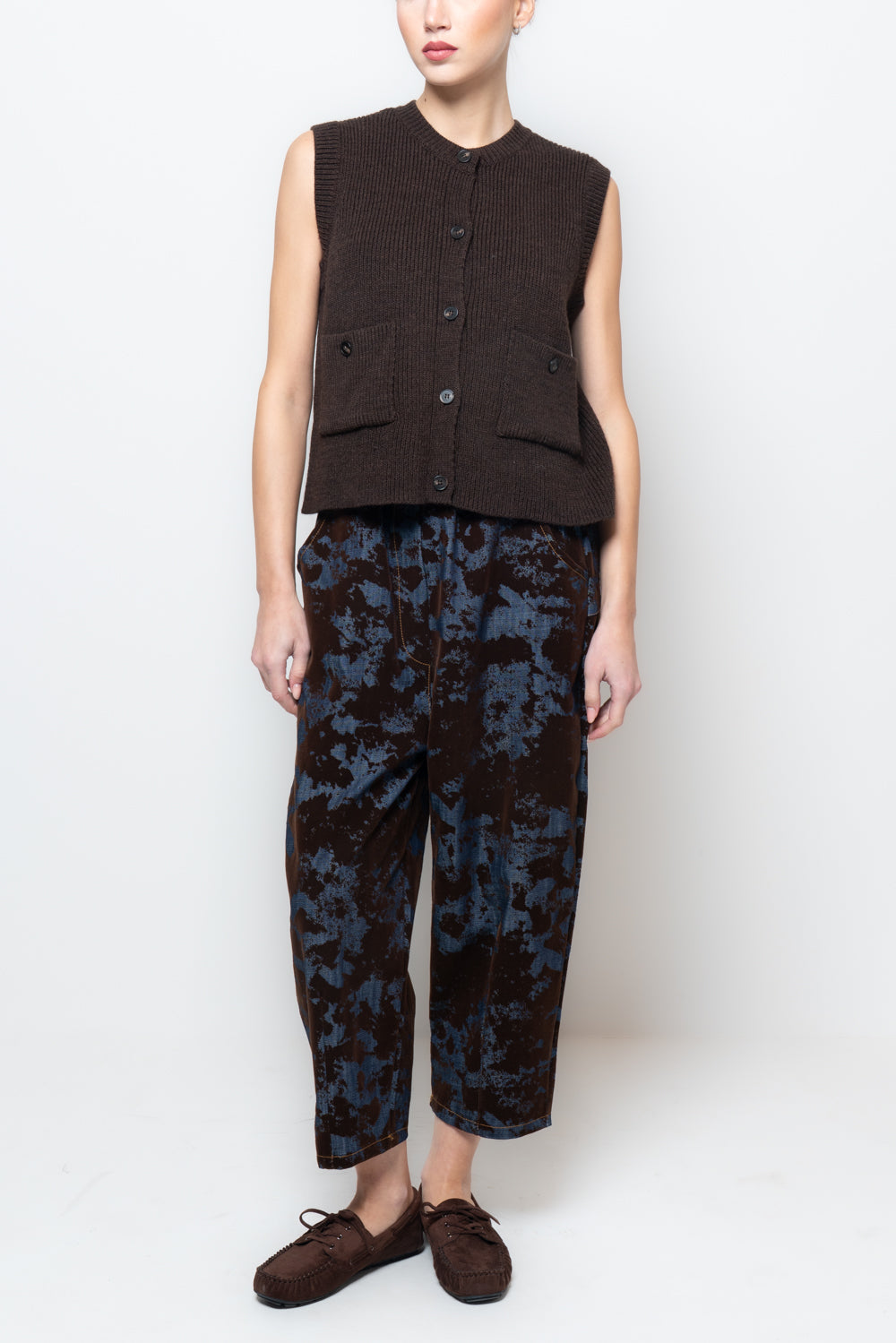 Gilet paricollo con bottoni