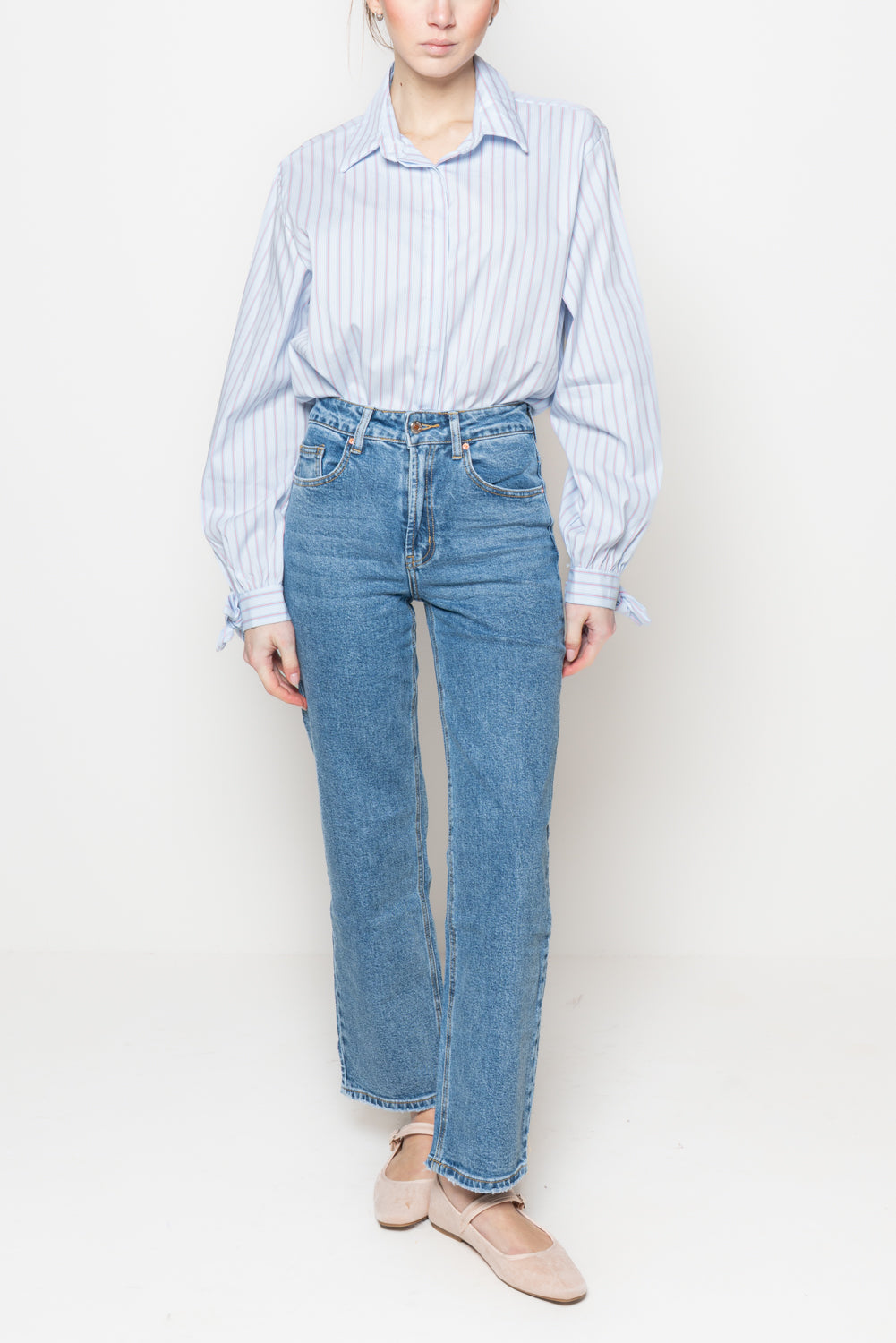 Jeans straight lavaggio medio