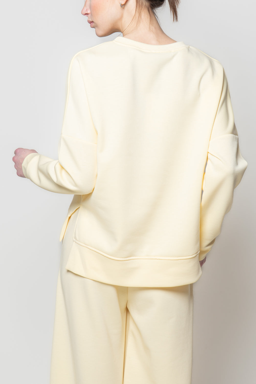 Felpa in neoprene con spacchi laterali