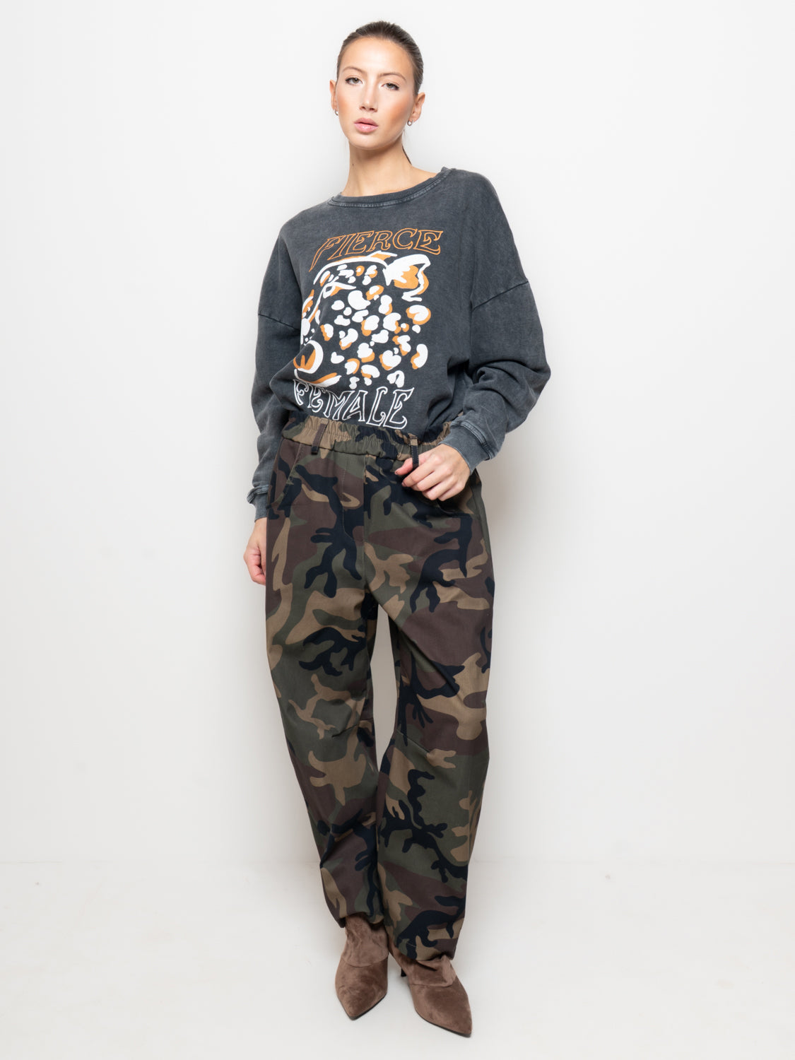 Pantalone jogger mimetico