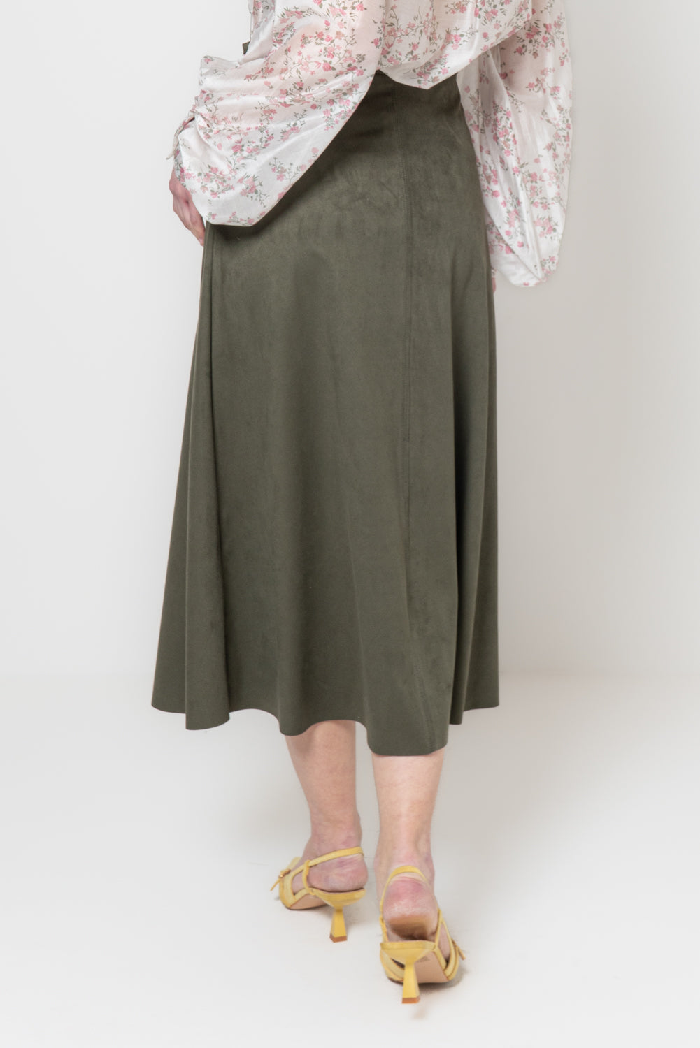 Lunguette a trapezio in suede