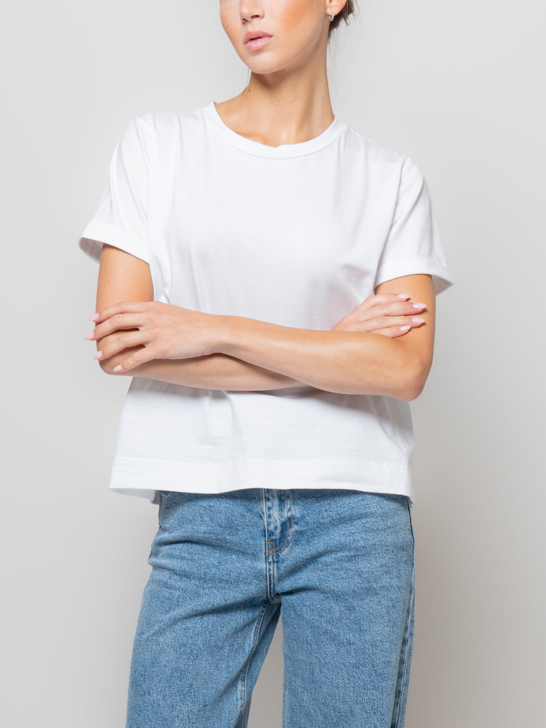 T-shirt con risvolto sulla manica