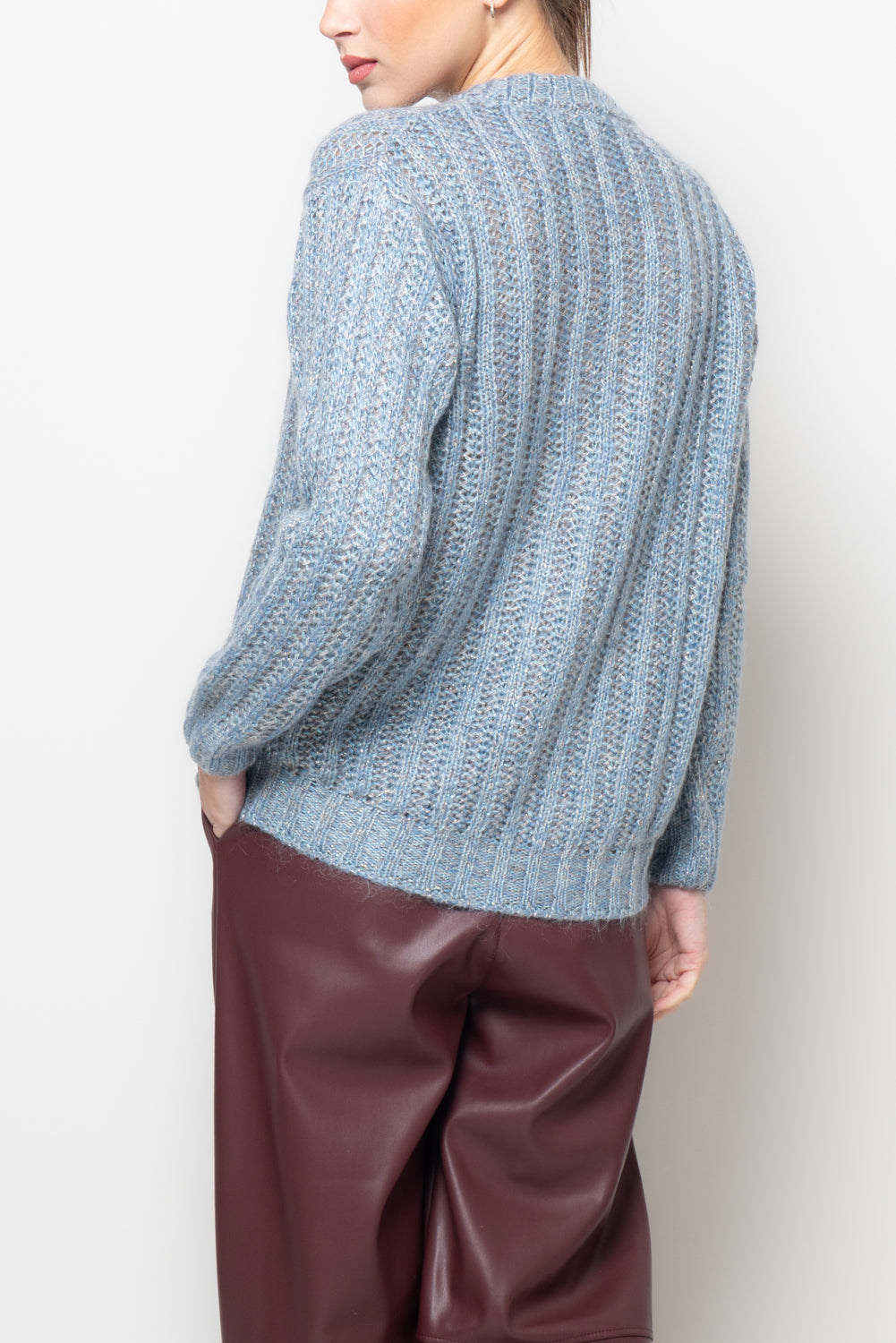 Cardigan misto mohair melange