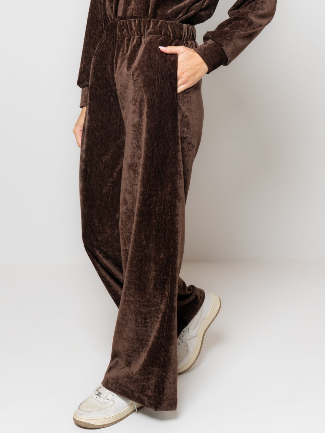 Pantalone palazzo in ciniglia