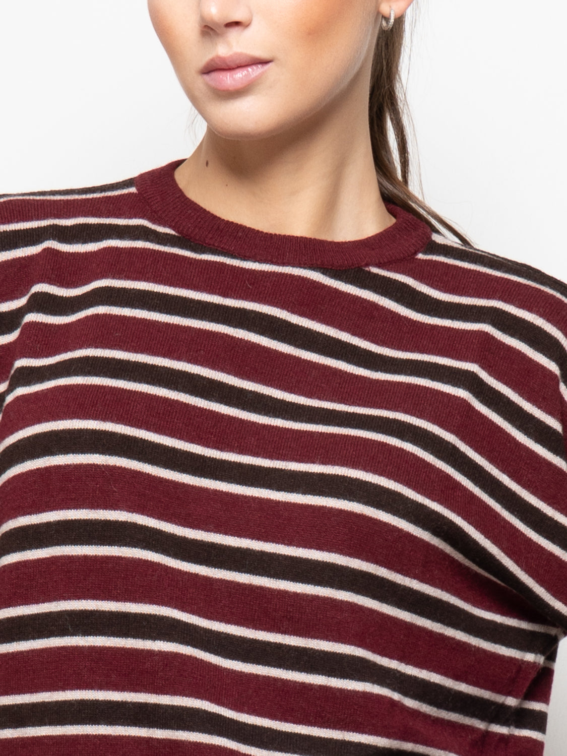 Maglia a righe misto cashmere